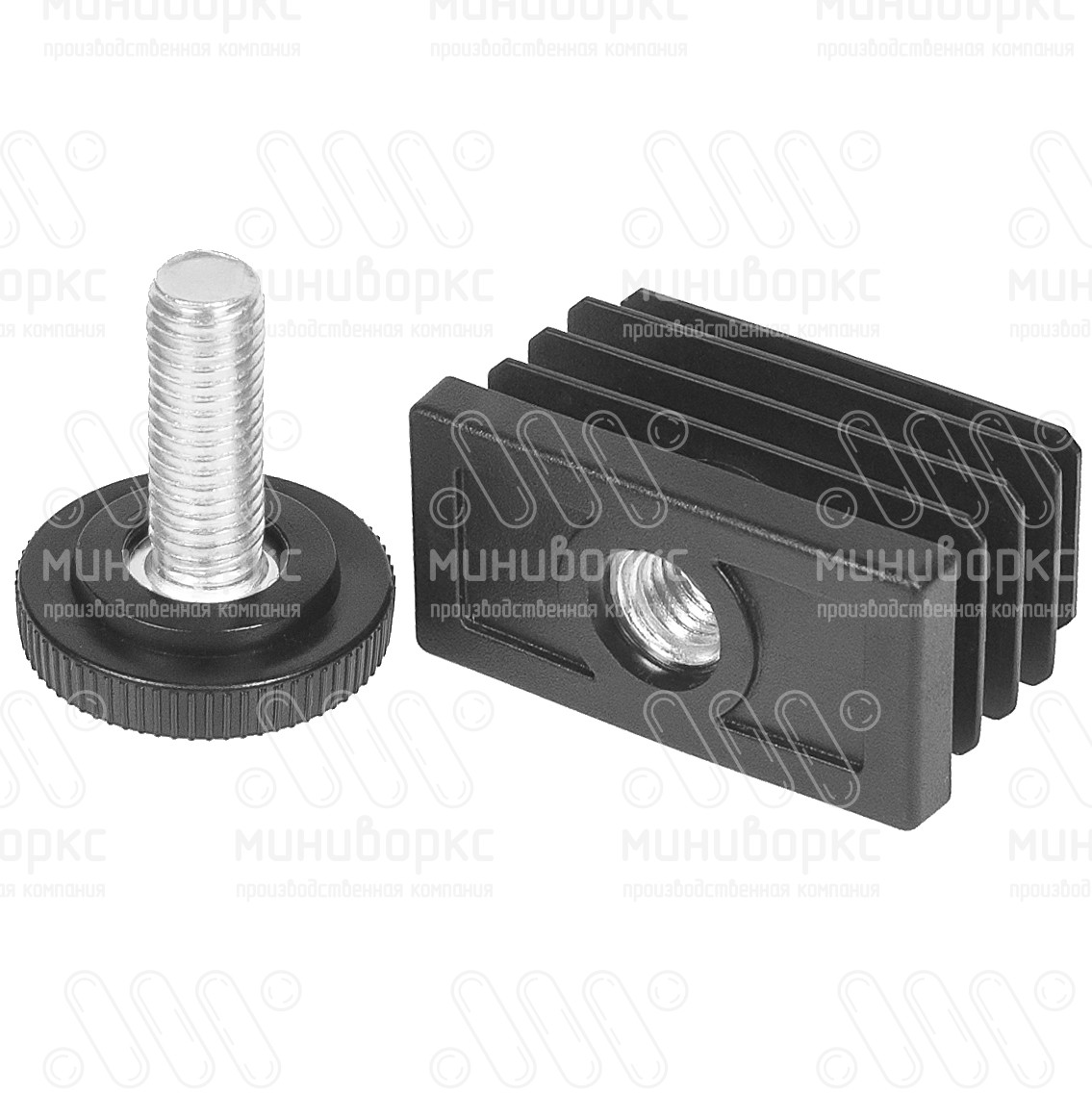 Комплекты прямоугольных заглушек с опорами 50x25 – 25-50M10.D32x70 | картинка 7